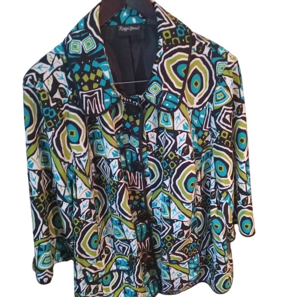 EUC | Maggie Barnes | Plus Size | Short Sleeve | Button Closure | Size: 1X